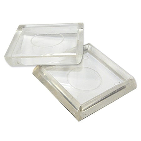 Richelieu 1.87 in. TruGuard Plastic Square Smooth Base Cup, Clear, 4PK 235943