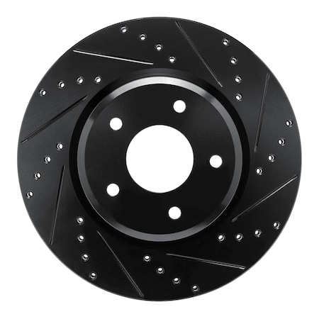 Dynamic Friction Co DFC Brake Rotor - Drilled and Slotted - Black 633-52016R