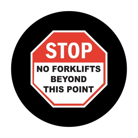 Brady Lens STOP No Forklifts SizeM 177696