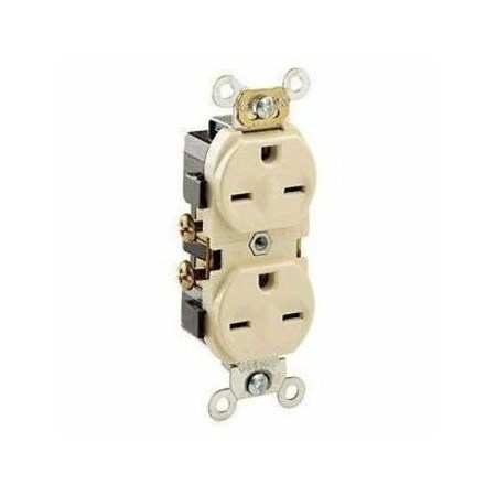 Leviton Commercial Grade Duplex Receptacle, 15 Amp, 250 Volt 5028-I