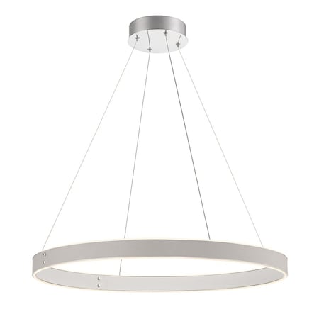 Eurofase Verdura Modern Integrated LED Indoor Chandelier, 1-Light, Round, Dimmable, Grey/White 43897-032
