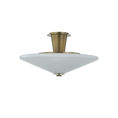 Corbett Lighting Cologne 1 Light Integrated LED Flush Mount in Vintage Brass 521-19-VB