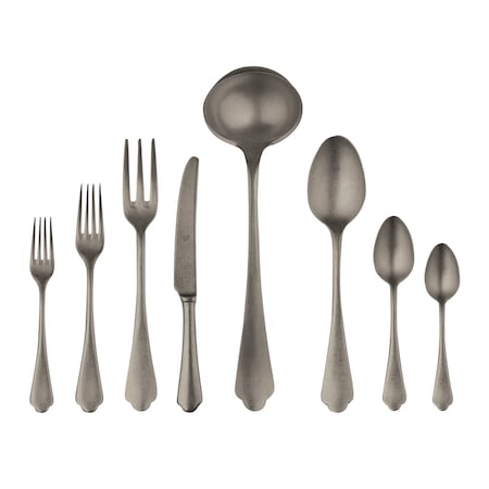 Mepra Dolce Vita Pewter Flatware Set - 43 Pieces - Black Gold 106422043PON