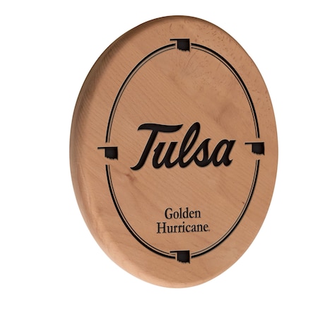 Holland Bar Stool Co University of Tulsa 13" Laser Engraved Solid Wood Sign WSgnLNatTulsaU