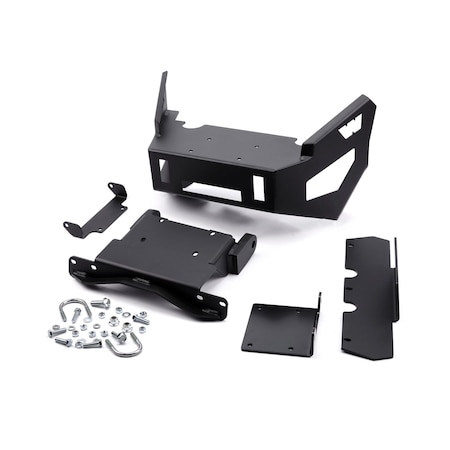 Warn One Piece Design, Direct-Fit, Integrated Winch Mount, Powder Coated Black Steel 102506