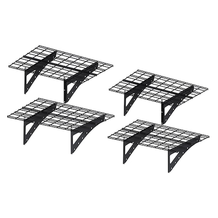 Wrightmaster 23.62in.*35.43in. Adjustable Wall Shelf with 200lbs Capacity, 4-Pack ZoroP388526
