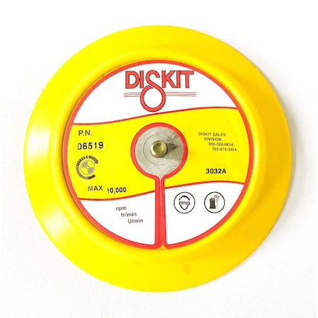 Diskit Diskit Abrasive Sanding Pad 06519: Firm, 6", hook, 0 Hole, Flex Profile MADE IN USA 06519