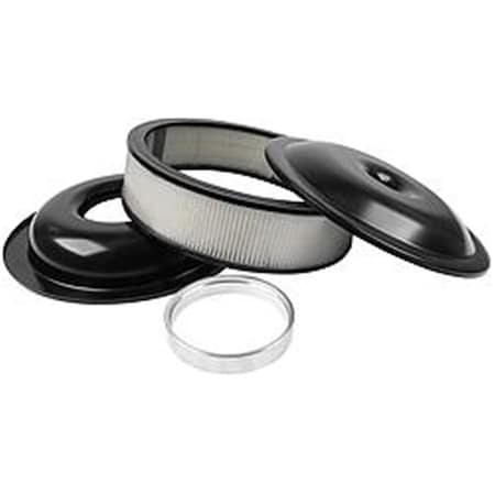 Allstar Performance 14 in. Lightweight Air Cleaner Kit 3 in. Paper Element, Black ALL25911