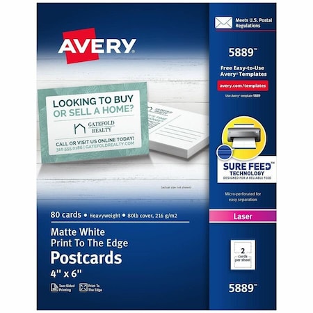 Avery Postcards, Uncoated, Two-Sided 5889