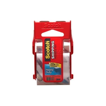 3M Scotch Heavy Duty Shipping Packaging Tape w/ Dispenser, 2" x 800", 1 Roll 142