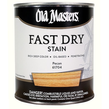 Fast Dry Stain Qt Old Masters Pecan Interior Oil-Based Wood Stain 61704