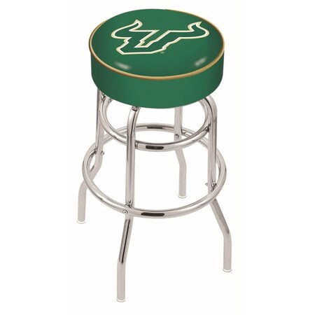 Holland Bar Stool Co 25" South Florida Cushion Seat, 2-Ring Chrome Swivel Bar Stool L7C125SouFla