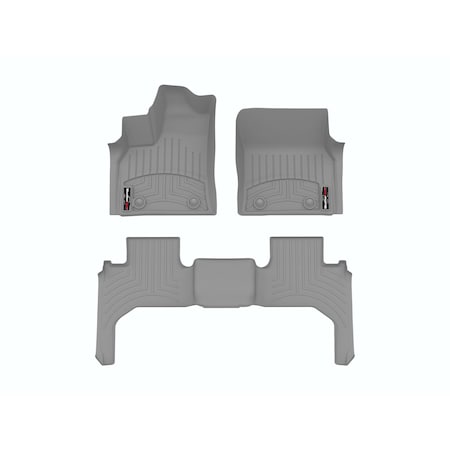 Weathertech Grey, Front and Rear Floorliners 461713-1-2