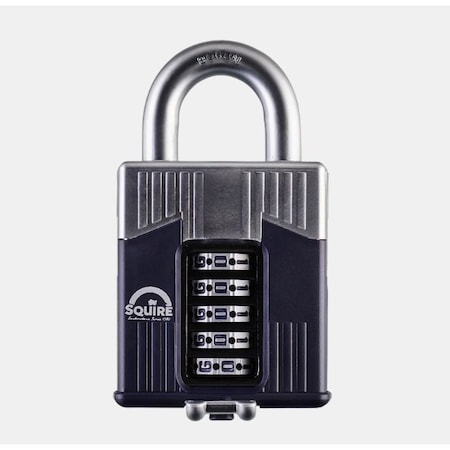 Squire Warrior Open Long Shackle Combination Padlock, Boron Steel, Combi 65/2.5 SQ-WARCOMBI65