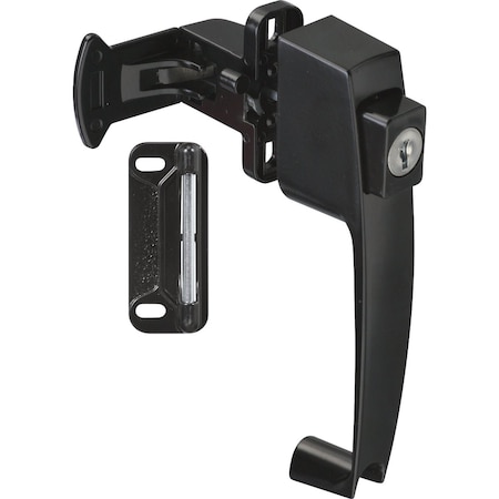 National Hardware Black Push Button Latch with Key N178-376