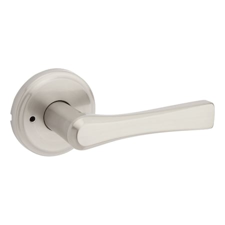 Kwikset Katella Lever Privacy Door Lock with 6AL Latch and RCS Strike Satin Nickel Finish 730KAL-15