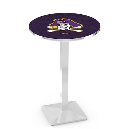 Holland Bar Stool Co 42" Chrome East Carolina Pub Table, 36" dia. Top L217C4236Ecarol