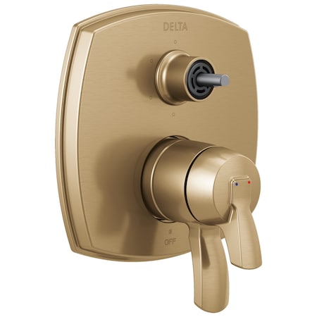 Delta Stryke 17 Series Integrated Diverter Trim with Six Function Diverter Less Handle Lumicoat Champagne Bronze T27976-CZ-PR-LHP