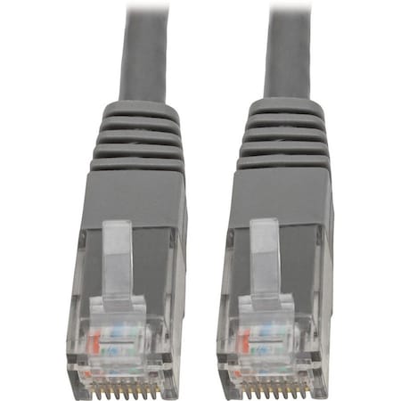Eaton Tripp Lite Series Cat6 Gigabit Molded UTP Ethernet Cable RJ45 M/M, PoE, Gray, 50 ft. 15.24 m N200-050-GY