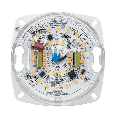 Keystone AC LED Light Engine, 3" Round, 8W, 80 CRI, 4000K, 120V Input, Phase Control Dimming, Individual Pack KT-RKIT8AC-3C-840-FDIM-IP