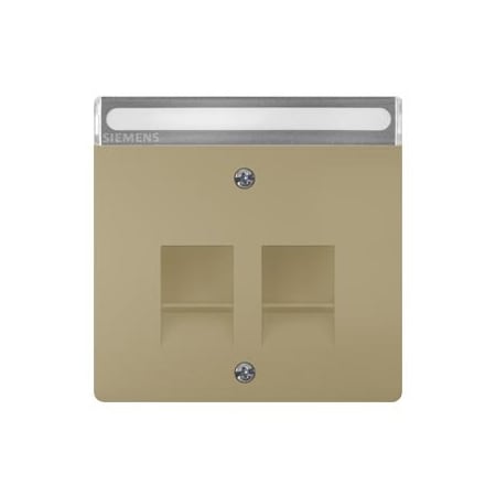 Siemens Style cover plate 68 x 68 mm with shutter with label for support plates 5TG1343-0MG