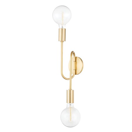 Mitzi Zani 2 Light Wall Sconce 4.5 In. Aged Brass H655102B-AGB