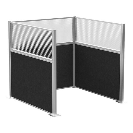 Versare Cubicle Kit, Black, 72 in H HPKU-66-S-DX-FL