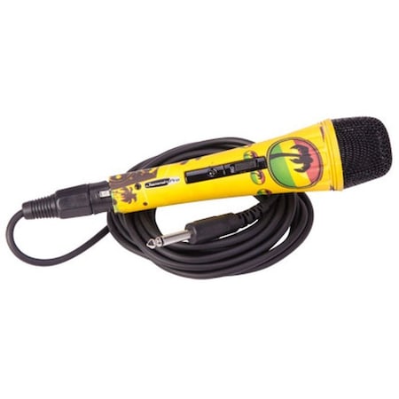 Jammin Pro ISLAND Style Unidirectional Dynamic Microphone w/XLR Jack Cable & Karaoke Software MIC011