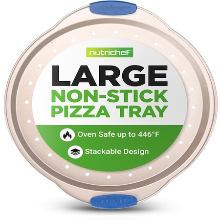 Nutrichef 13-Inch Non-Stick Pizza Tray BKNCSBSG60PIZZAP