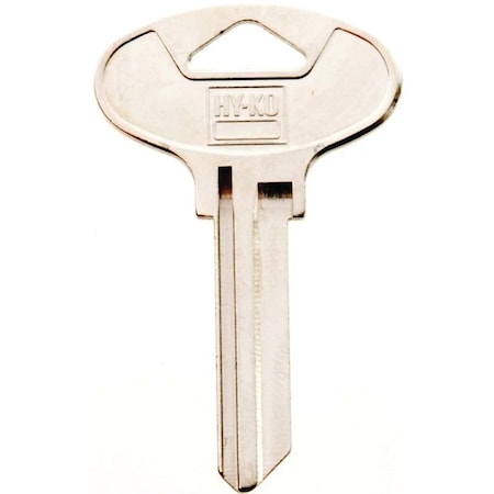 Hy-Ko Key Blank, Brass, Nickel, For: Kwikset Cabinet, House Locks and Padlocks 11010KW5