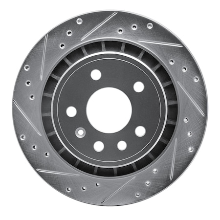 Dynamic Friction Co DFC Brake Rotor - Drilled and Slotted - Silver 631-65014L