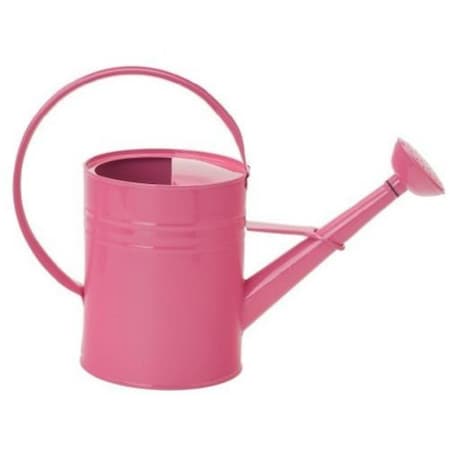 Superherostuff 1 gal Enameled Galvanized Steel Watering Can with Removable Rosette, Hot Pink PA2994860