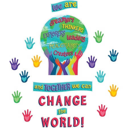 Carson Dellosa One World Together We Can Change the World Bulletin Board Set 110488