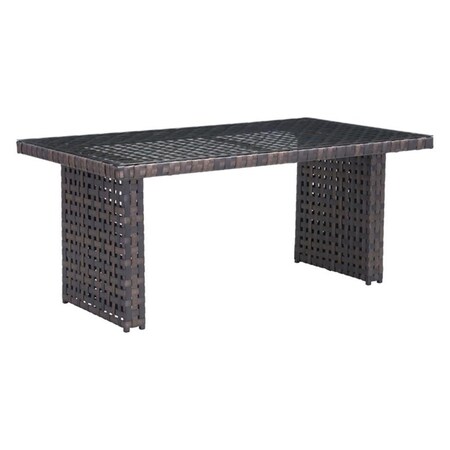 Zuo Modern Pinery Dining Table, Brown 703789