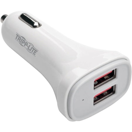 Tripp Lite Eaton Tripp Lite Series Dual-Port USB Car Charger for Tablets and Cell Phones, 5V 4.8A (24W) U280-C02-S2