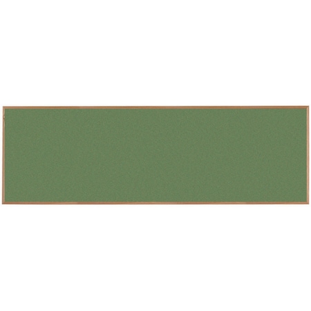 Aarco VIC Cork Bulletin Board, Red Oak Frame, Clear Lacquer Finish, Baby Lettuce 48''Hx144''W OW48144213