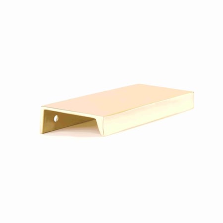 Schaub 4in Center to Center Sabre Edge Pull Unlacquered Brass Finish 10011-UNBR