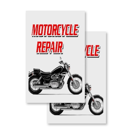 Signmission Motorcycle Repair, Vinyl Decals Only 24 Inch x 36 Inch, Vinyl Decal, 2PK DSB-2436-2PACK-Motorcycle Repair