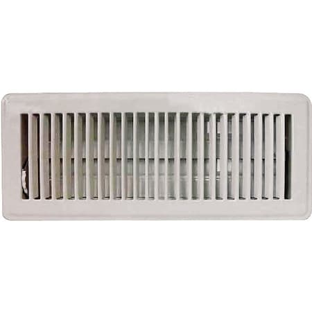 Worldwide Sourcing Register Floor 4X12In Wht FR01-4X12W