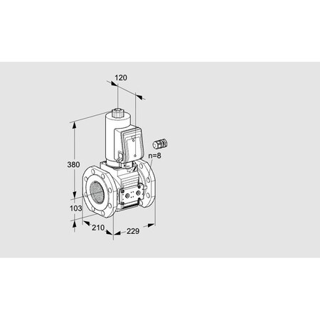 Honeywell Kromschroder VLV, SOLND, SZ 8,100 MM ISO FLG, VAS8100F0 KS88204528