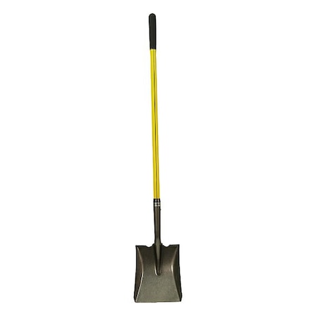 Nupla Square Point Shovel, 14 ga Not Applicable Blade, Steel Blade, Standard Step, 48 in L Yellow 75.69-249