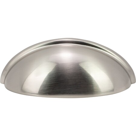Designperfect 3'' Center-to-Center Cup Pull, Brushed Satin Nickel, 25PK DPA25C632SNB