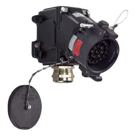 Meltric DXN25c RECEPTACLE/ANGLE ADAPTER/BOX 30 DEGREE METAL BLACK SIZE 3 IP 66/67 24P+G 10 A 36D000232M