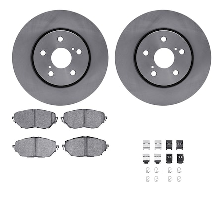 Dynamic Friction Co DFC Brake Rotor with 5000 Brake Pads and Hardware Kit 6512-76707