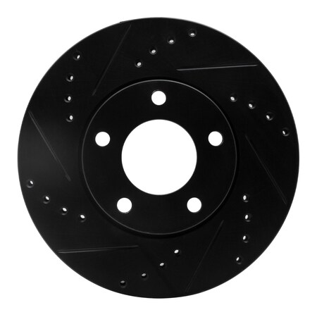 Dynamic Friction Co DFC Brake Rotor - Drilled and Slotted - Black 633-80041L