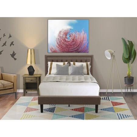 East West Furniture 2 Piece Kendall Bedroom Set - Black KD18F-1GA07