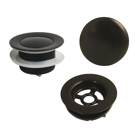 Kingston Brass Toe Touch Tub Drain Trim Kit with Overflow Plate, Oil Rubbed Bronze VTDETRIM5