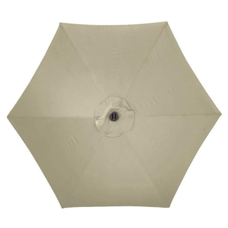 Living Accents Solar LED 9 ft. Tiltable Taupe Market Umbrella YQ103BK-TP
