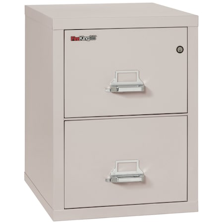 Fireking 2 Drawer, 1 Hr Fire & impact rated, 25" depth Letter Platinum 2-1825-CPL