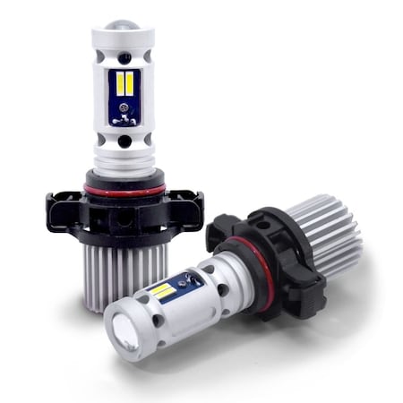 Putco Bulbs, PSX24; LED; 25 Watt; Fog Beam; White/ Amber; 3000 Lumens; 3000K/ 6000K Light Color 77PSX24-360